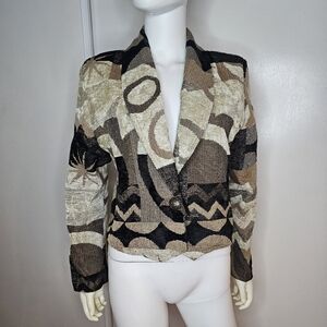 Exposure VTG Women's Abstract Patterned Jacket Size M